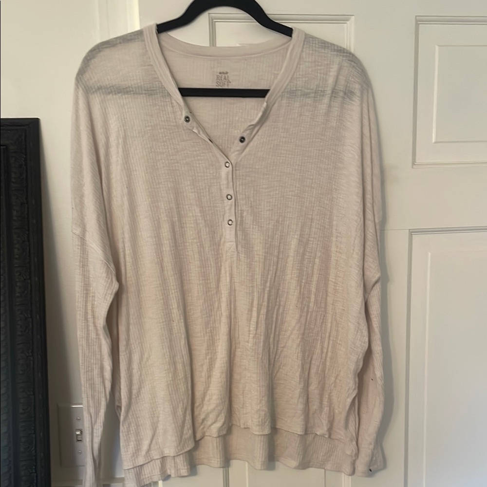 Aerie Long Sleeve Henley Top